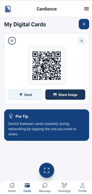 Cardience digital card preview